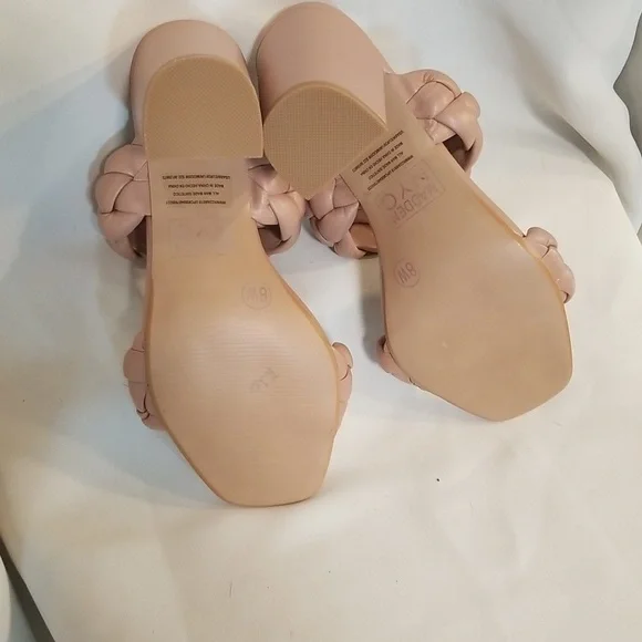 Madden NYC braided backless sandal Blush Color NWoT womens size 8 - Picture 3 of 5